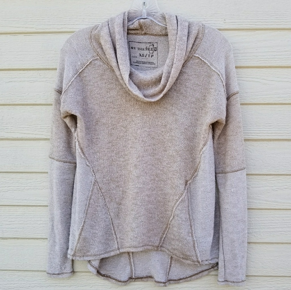 Free People We the Free Distressed Sweater, XS